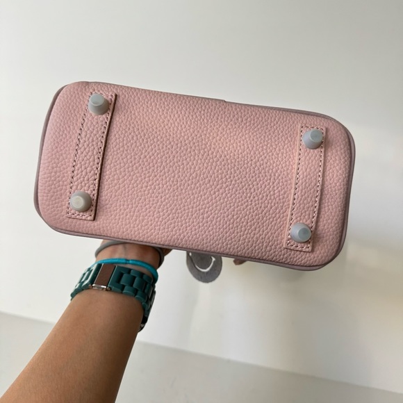 *FLAW Pink Lavender Colorblock 20 Lock Key Doctor's Bag Satchel Crossbody T14 - Picture 6 of 13